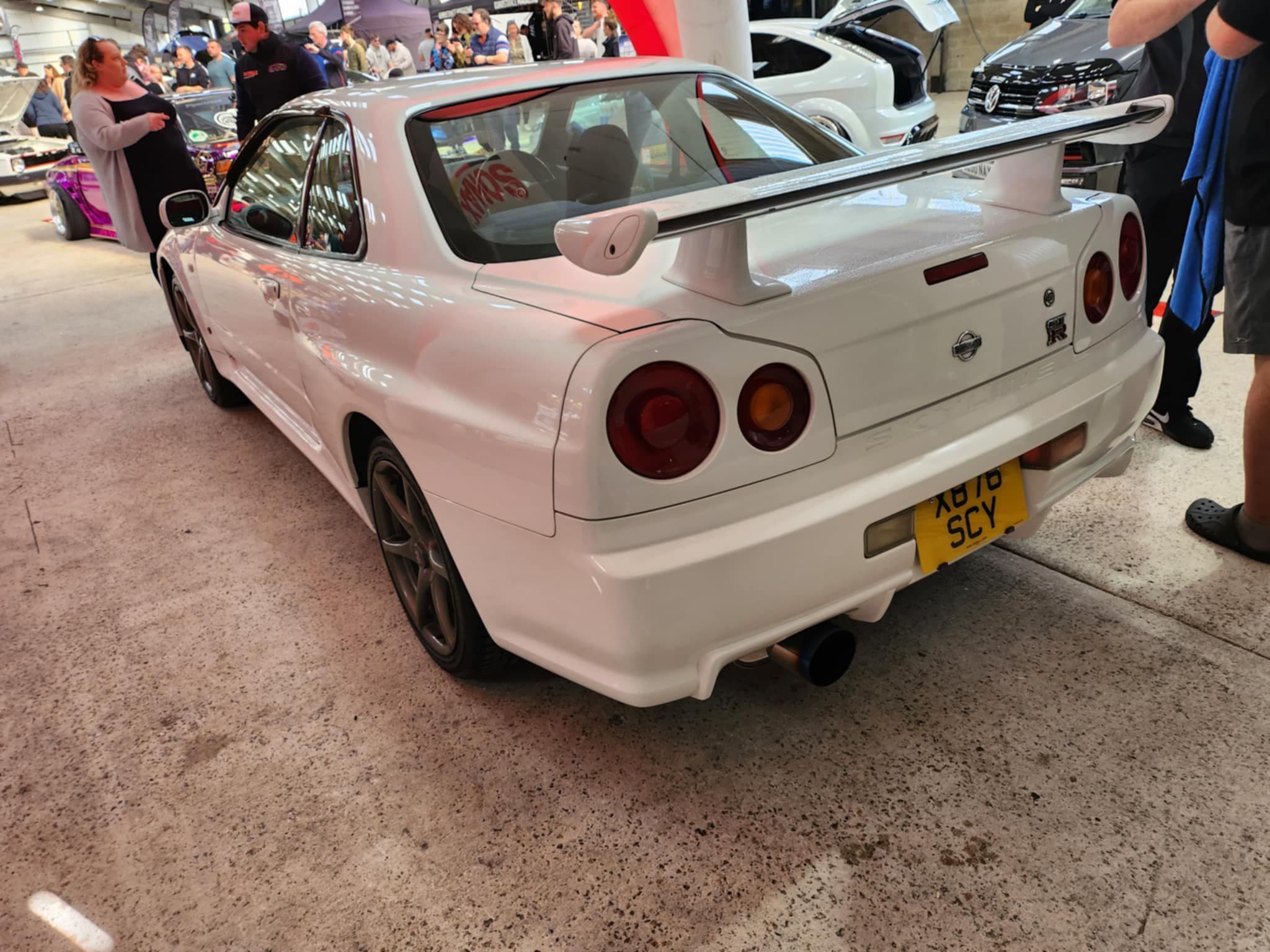 Paint correction work at car show